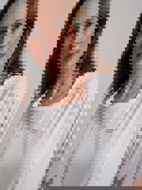 VIZ-A-VIZ Split Drape Neck Top