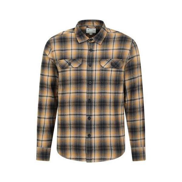 Mountain Warehouse Mens Trace Flannel Long-Sleeved Shirt - Yellow