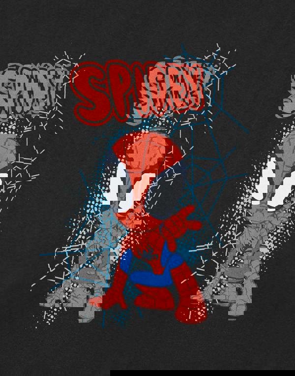 Spidey and His Amazing Friends Boys Black Spidey Webs Short Sleeved T-Shirt
