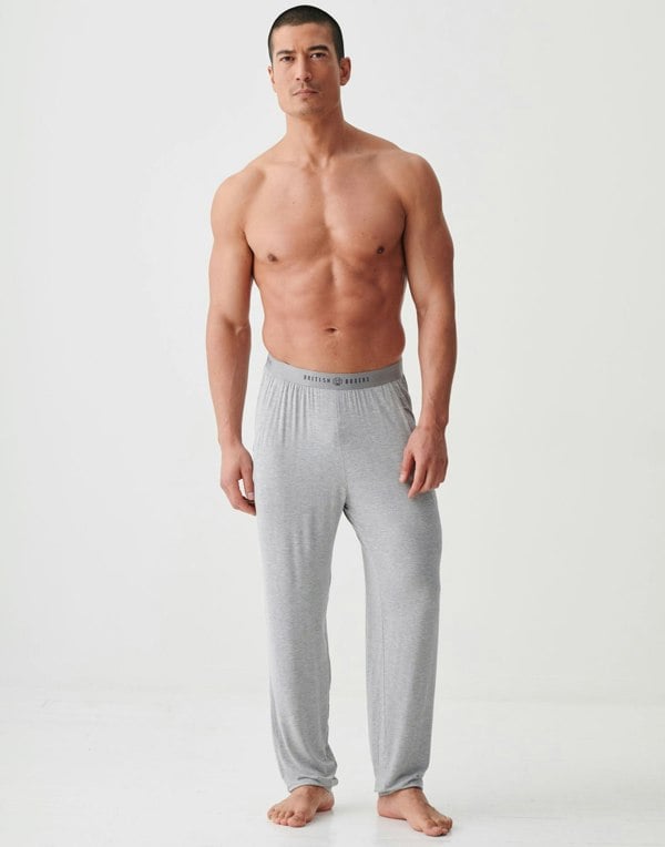British Boxers Men's Bamboo Pyjama Trousers – Grey Marl