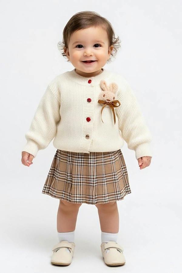 Cinda Bunny Cardigan and Skirt Set