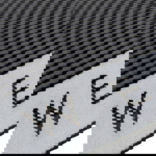 JVL Quartz Welcome Scraper Rubber Doormat 45x75cm, Black