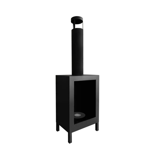 BIOFireplacesGMT Freestanding Bio Fireplace Kozen Black Matt Ventless