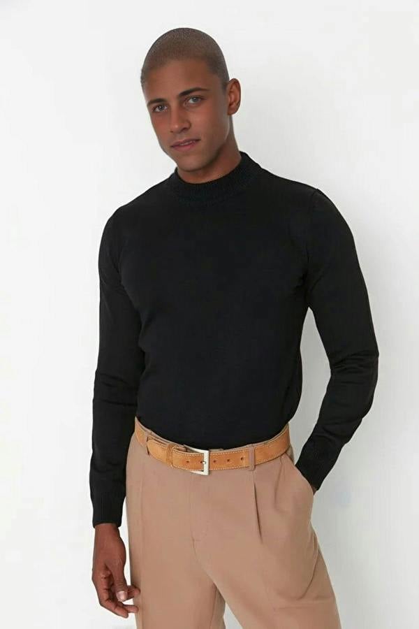 WOVCOR Half Turtleneck Basic Men's Sweater