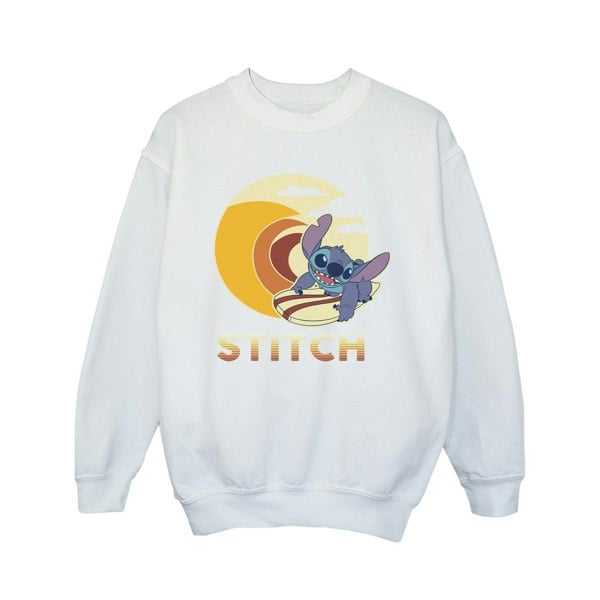 Disney Girls Lilo & Stitch Summer Waves Sweatshirt - White