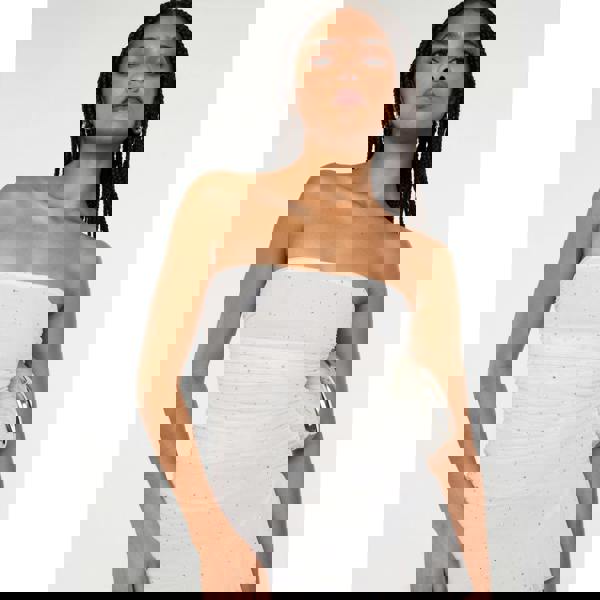 Pink Vanilla Diamante Ruffle Mini Dress