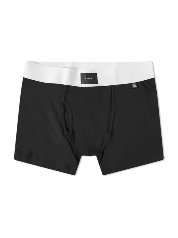 Amiri Front Label Boxers – Black / White
