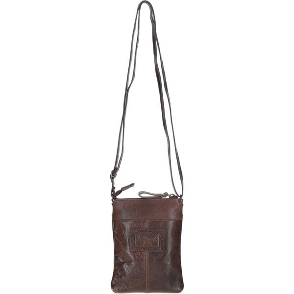 Compact Leather Phone Bag with Adjustable Strap and Brass Hardware: tl-002