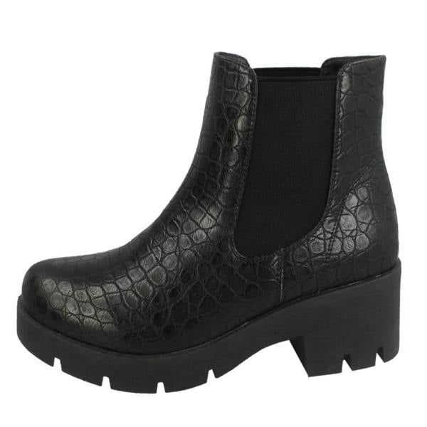 Spot On Ladies Spot On Chunky Ankle Boots F50986