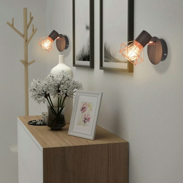 Berkfield Wall Lamps 2 pcs with 2 LED Filament Bulbs 8 W