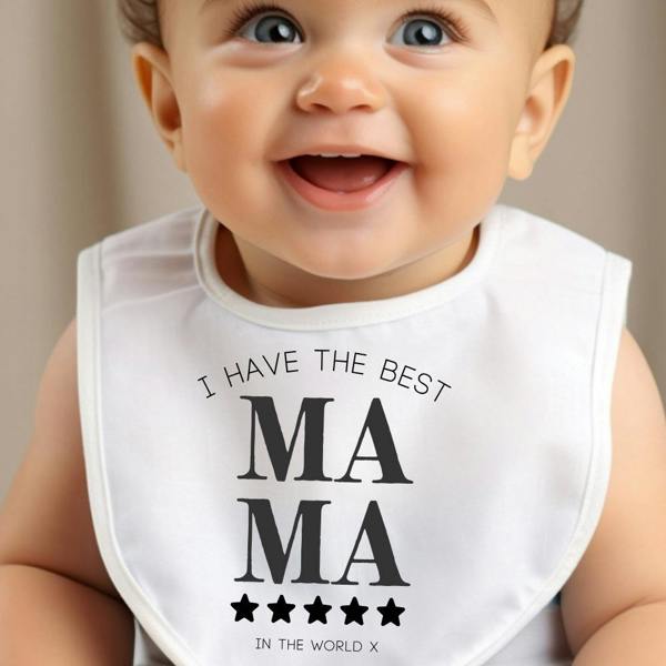 Aye Do Gifts Personalised Best Mama Baby Grow, Vest or Bib with Name
