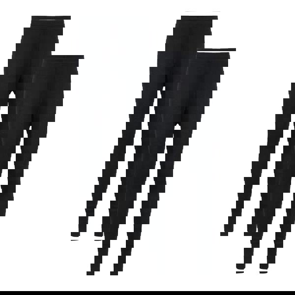 Mountain Warehouse Childrens/Kids Talus Base Layer Bottoms (Pack of 2) - Black