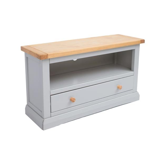 Cabinet Bits Loreo Light Grey 1 Drawer TV Cabinet Wood Knob
