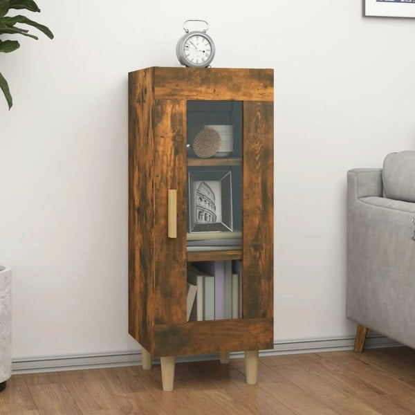 Berkfield Sideboard Smoked Oak 34.5x34x90 cm Engineered Wood