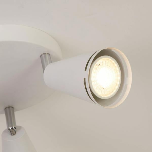 Lighting Collection 3 light Spotlight - White
