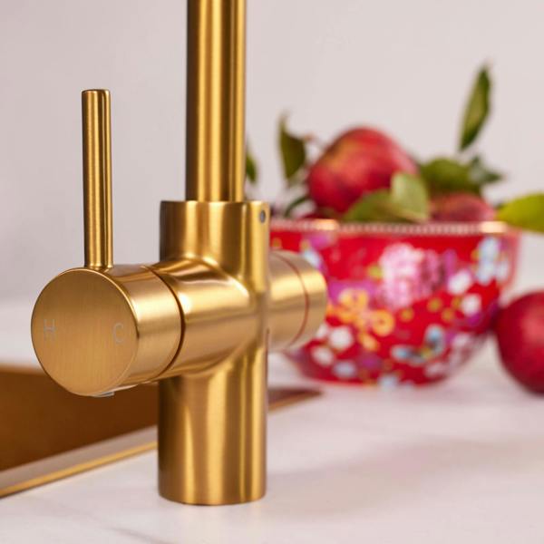 Impromta 3 in 1 Biometric Boiling Water Tap | Brushed Gold Finish