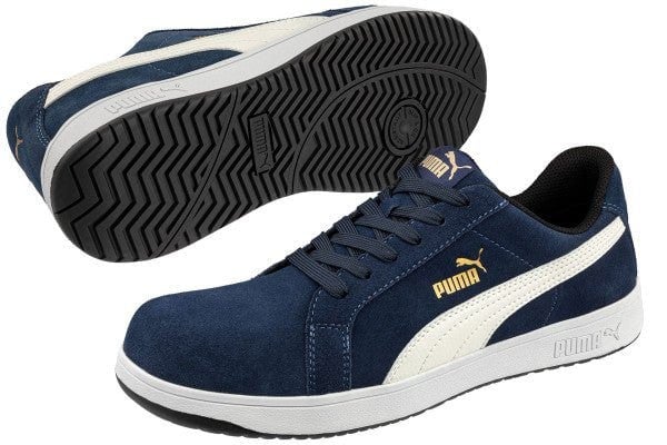 PUMA Iconic Suede Low Safety Trainers - Navy - Daley Footwear