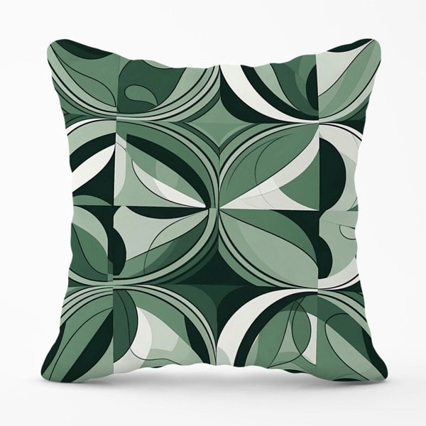 Warren Reed Geometric Green Black Cushions