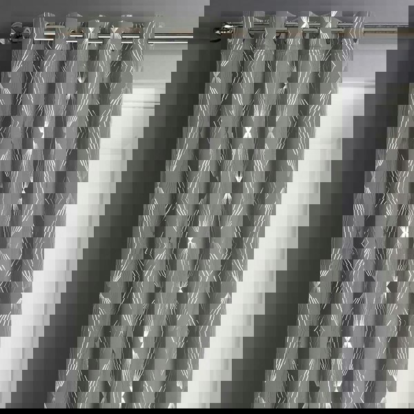 Velosso Onyx Blackout Eyelet Door Curtain - 117cm x 213cm