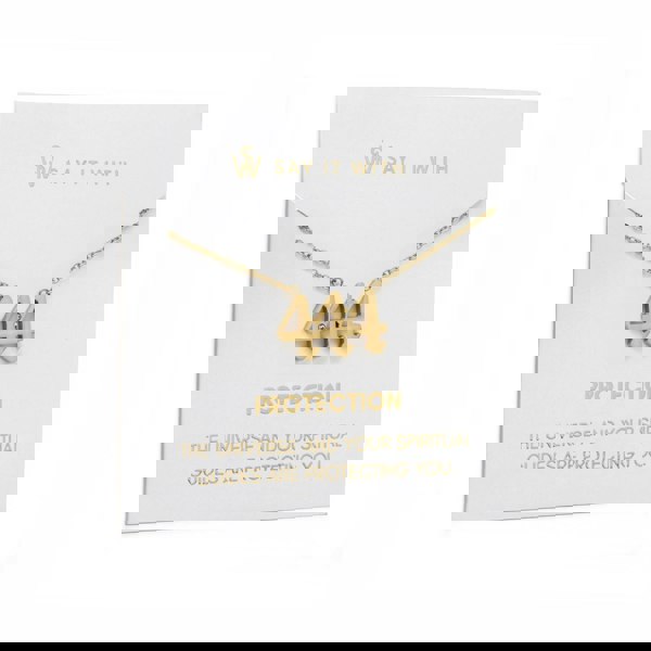 Say It With Angel Number Necklace - 444 - Gold Plated