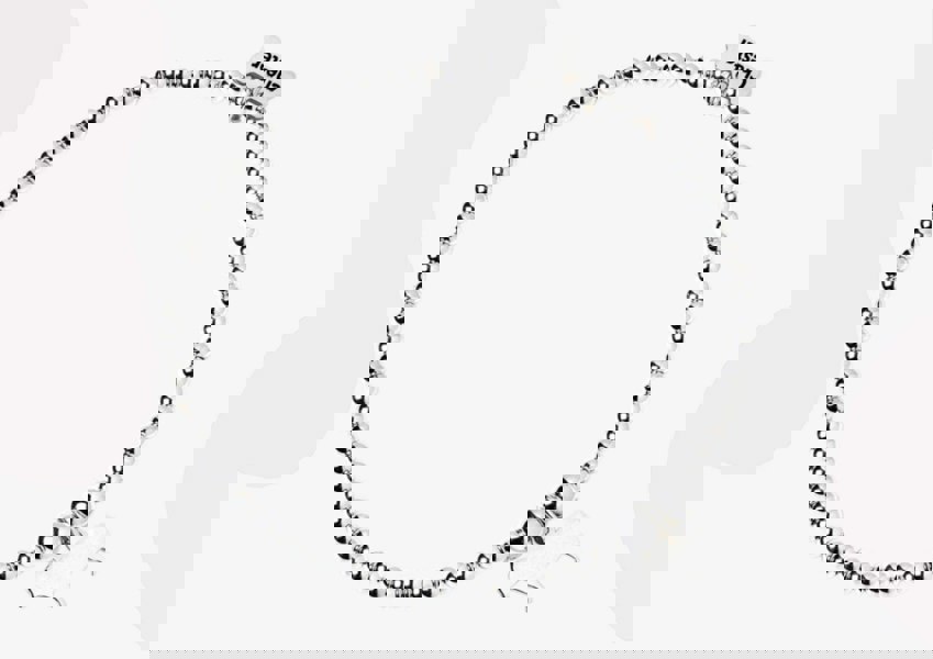 English Bulldog Silhouette Silver Ball Bead Bracelet - Personalised - MYLEE London