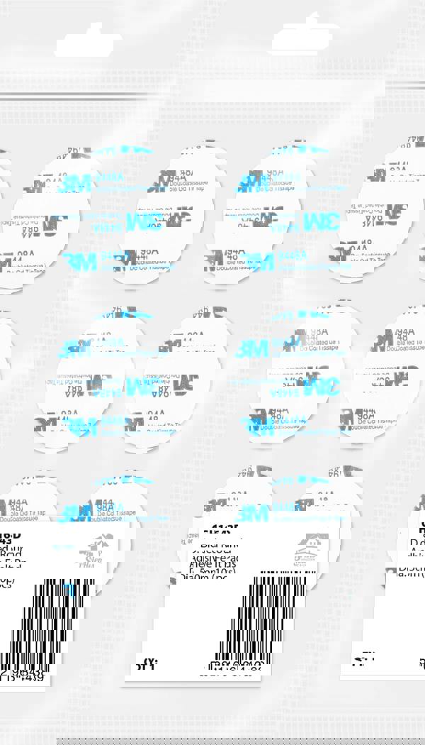 St Helens Double-Sided Round Adhesive Mounting Pads Round Grey 5 x 0.5 x 5cm