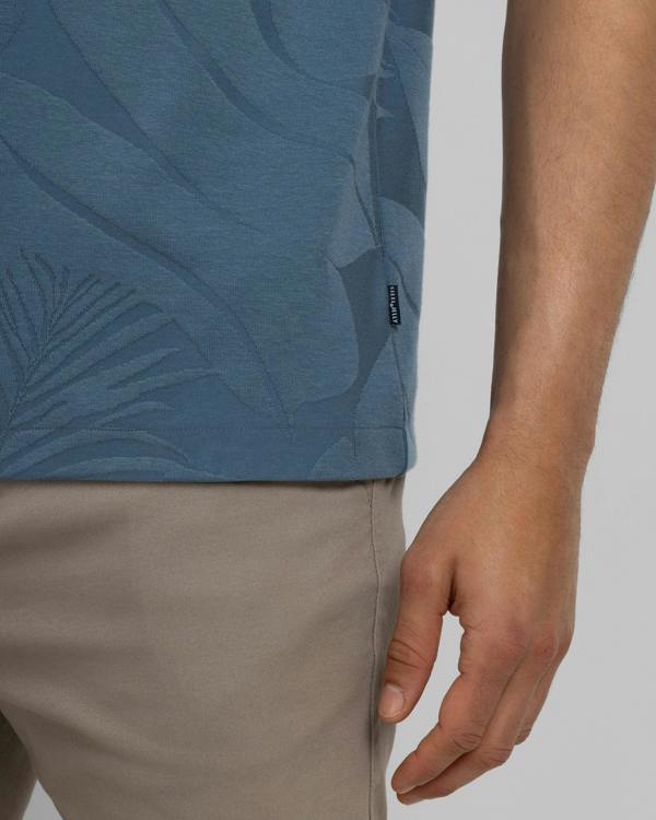 Steel & Jelly Healey - Large Floral Transfer Jacquard Polo Shirt