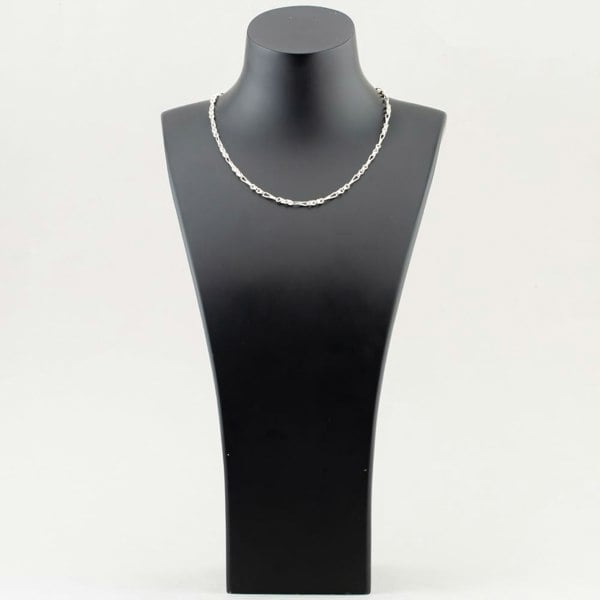 T. H. Baker Argentium Silver 17.7 Inch Fancy Figaro Chain ARG-943044-17.7