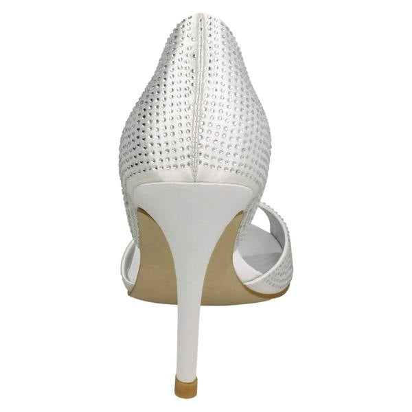 Anne Michelle Ladies Anne Michelle Diamante Peep Toe High Heels