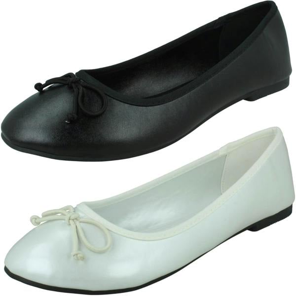 Spot On Ladies Spot On Ballerinas With Small Bow Detail F80397