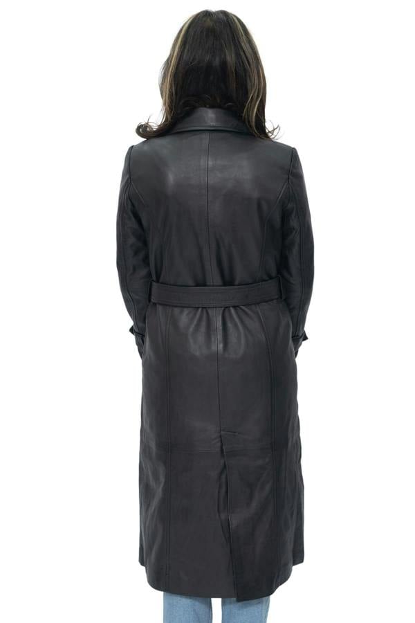Infinity Leather Womens Full Length Trench Coat-Alhambra