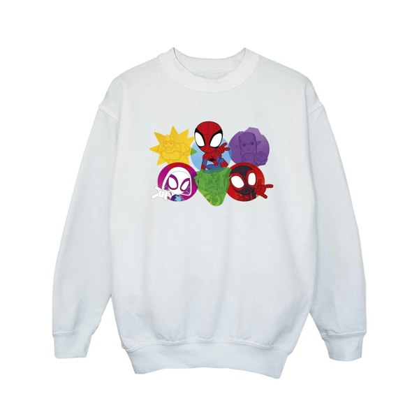 Marvel Girls Spidey And His Amazing Friends Faces Sweatshirt - White