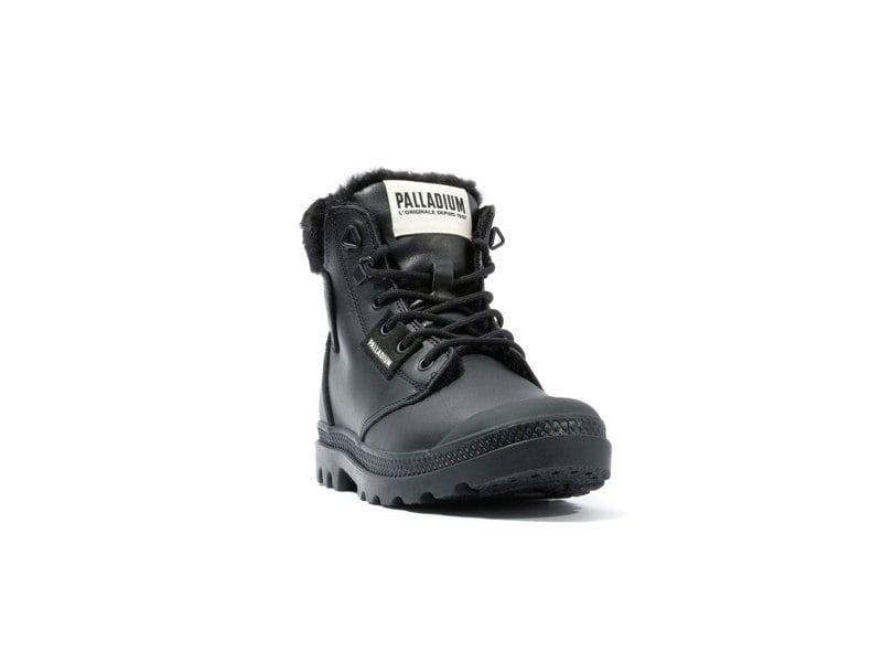 Palladium Pampa HI Snow Warm Leather Women's Black Boots