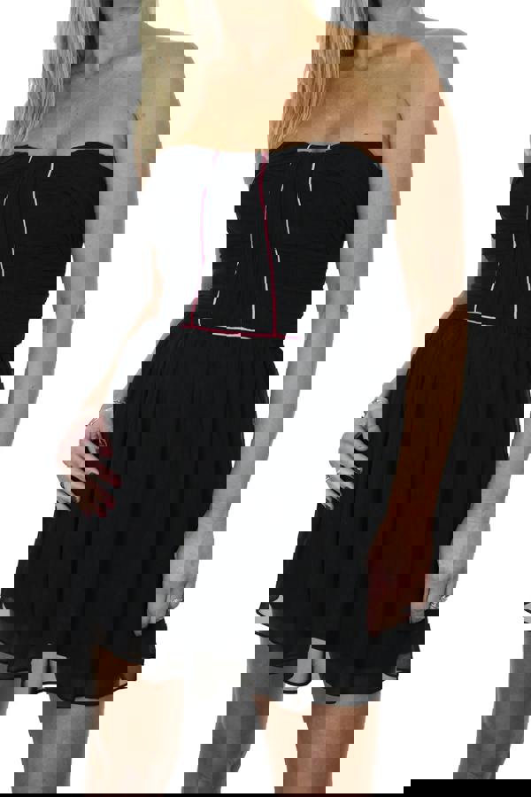 Paulo Due Women's Skater Style Chiffon Mini Dress