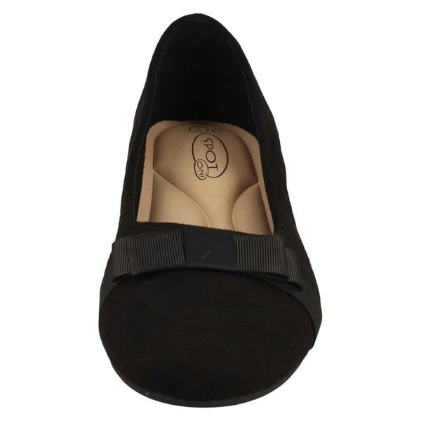 Spot On Ladies Spot On Block Heel Formal Wide Fit Court Shoes  F90151