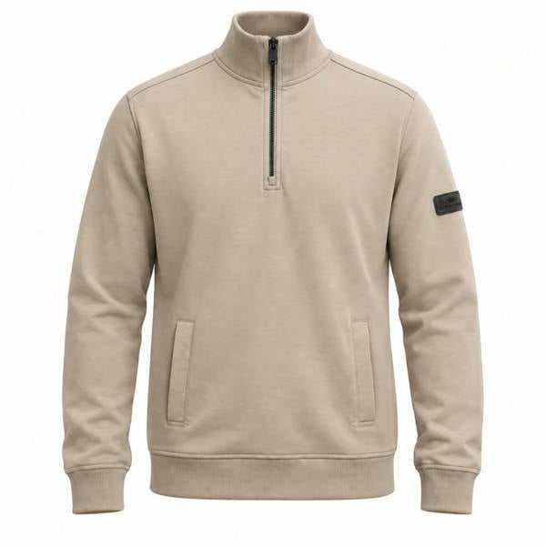 Barbour International Ilford Interlock Funnel Neck Sweatshirt Concrete