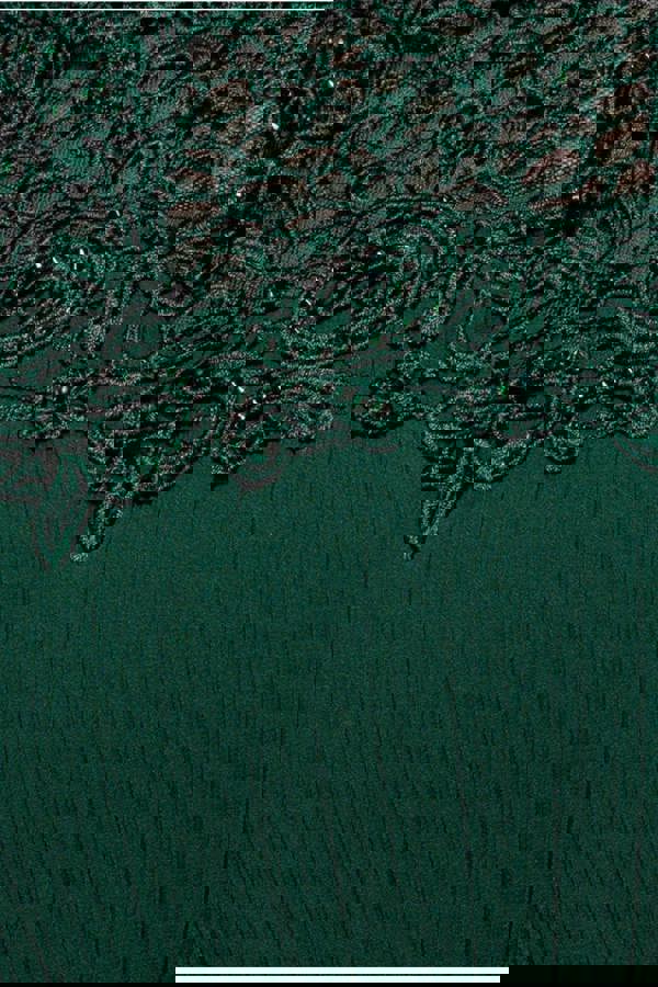 Crochet & Pleated Top Midi - Emerald DR3821