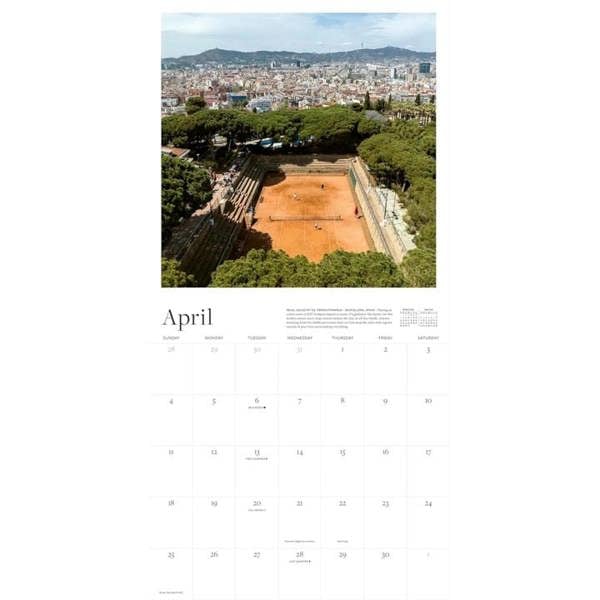 The Tennis Court Calendar 2027, Wall Calendars, Month To View, Sports, Gift