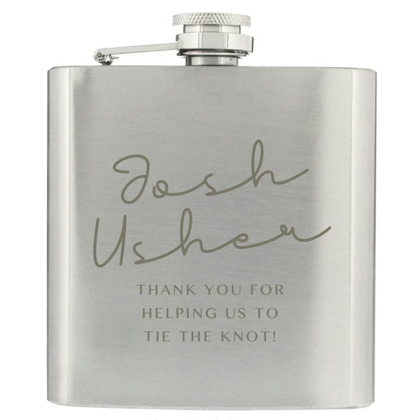 Personalised Memento Company Personalised Wedding Party Hip Flask