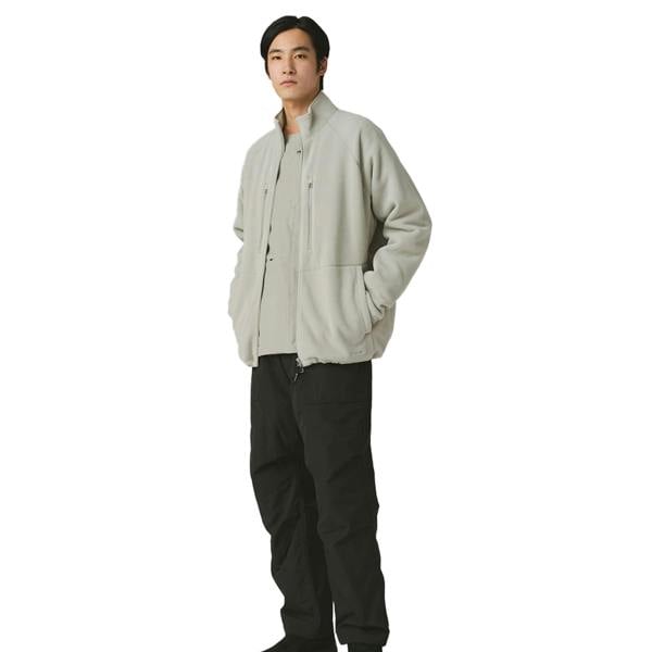 Snow Peak Water-Repellent Fleece Jacket Light Grey