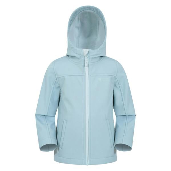 Mountain Warehouse Childrens/Kids Water Resistant Soft Shell Jacket - Pale Blue - 