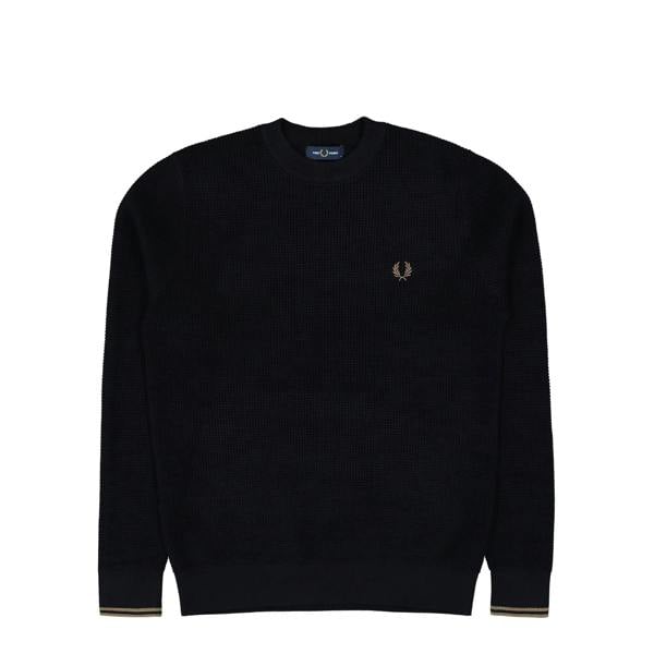 Fred Perry Waffle Stitch Sweater Black