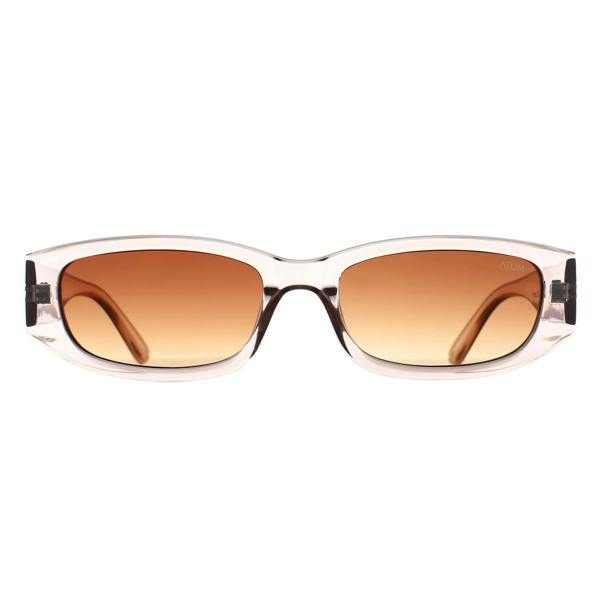 Atum Rectangle Womens Transparent Beige Brown Gradient Nyctra Sunglasses