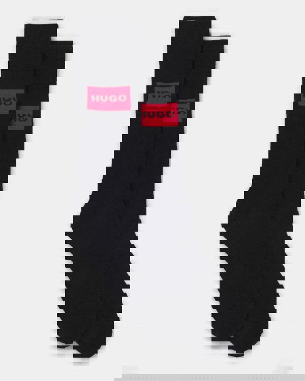 HUGO 2-Pack Mens Red Label Socks - Black 001