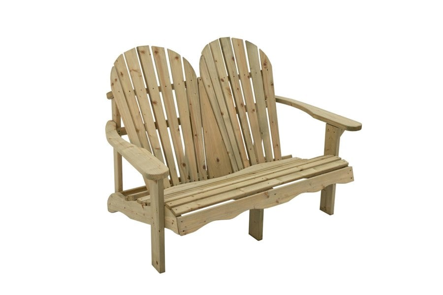 Outdoor Living Double Adirondack relax garden bench