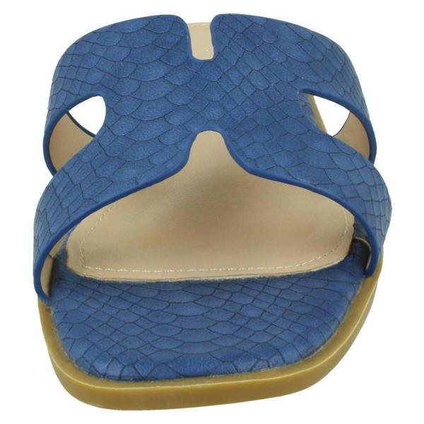 Spot On Ladies Spot On Croc Print Mules F00298