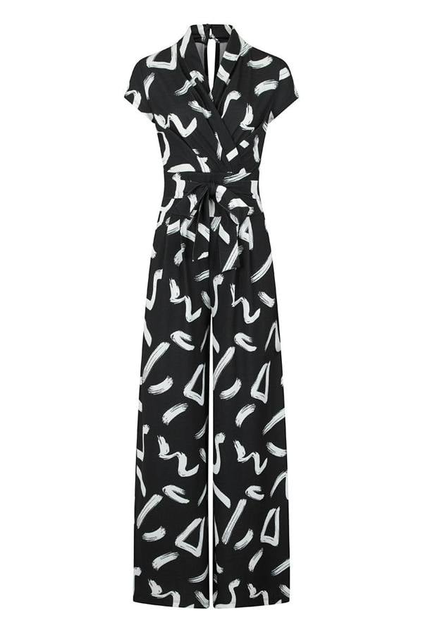 HotSquash Wide Leg Jumpsuit with Cap Sleeves