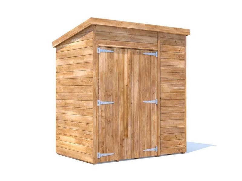 Dunster House Garden Shed 1.8 x 1.2m (6' x 4') 15mm Walls Wooden Outdoor Storage, Pent Roof, Overlord Modular