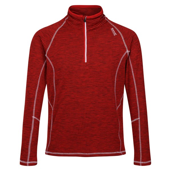 Regatta Mens Yonder Quick Dry Moisture Wicking Half Zip Fleece Jacket - Danger Red