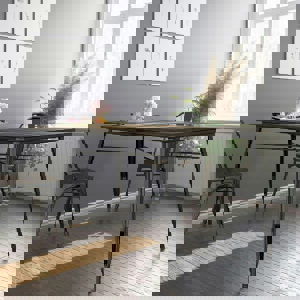 Dorel Home Fusion Rectangular Dining Table in Black